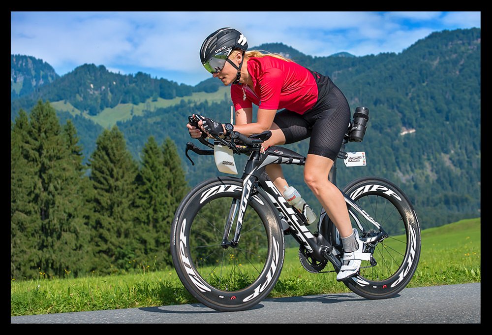 Training auf dem fahrrad